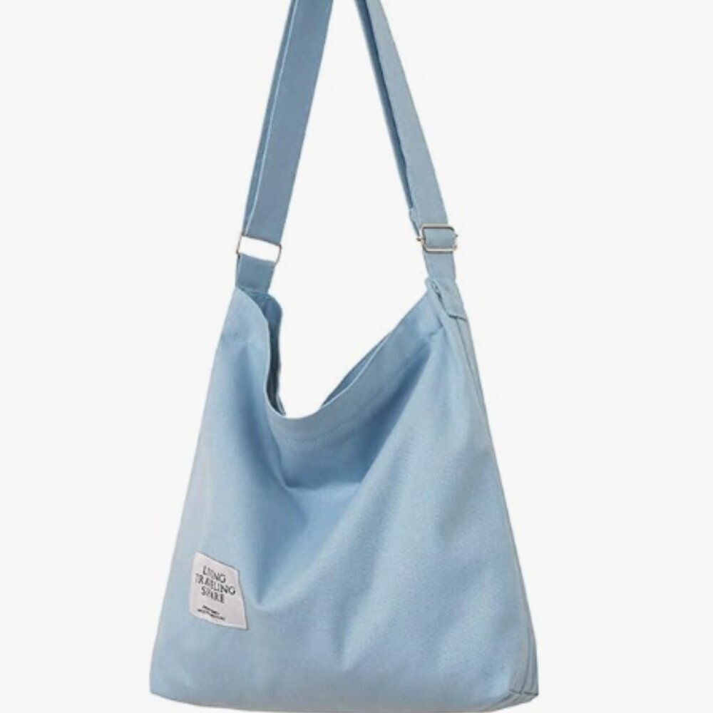Women's Retro Large Size Canvas Shoulder Bag Hobo Crossbody Handbag Casual Tote